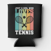 Gewoon een meisje dat van Tennis houdt | Tennis Sp Blikjeskoeler (Voorkant)