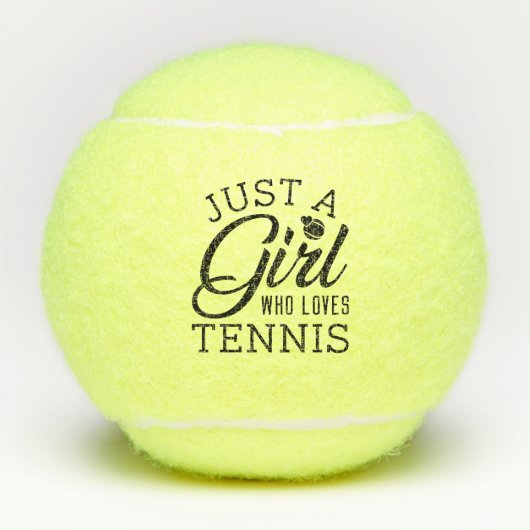 Gewoon een meisje dat van Tennis houdt Tennisballen (Voorkant)