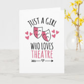 Gewoon een meisje dat van theater houdt | Theaterl Kaart (Gele Bloem)