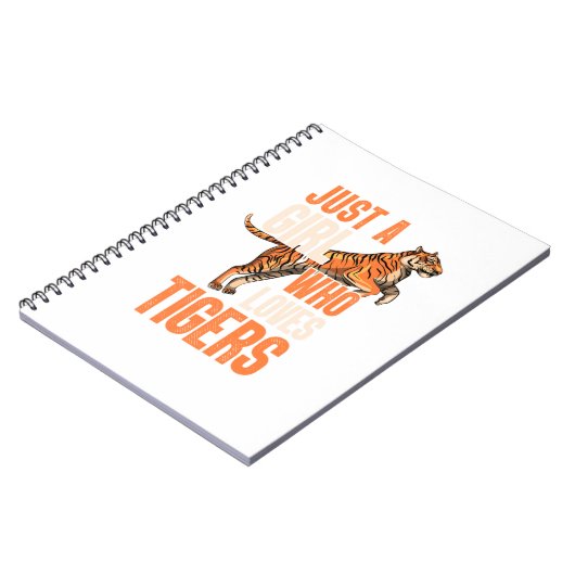 Gewoon een meisje dat van Tigers Tiger Safari houd Notitieboek (Linkerzijde)