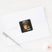 Gewoon een meisje dat van tijgers houdt - zoete di vierkante sticker (Envelop)