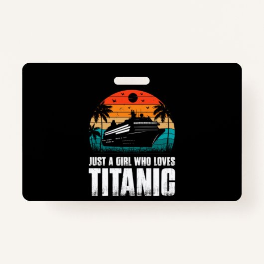 Gewoon een meisje dat van Titanic houdt Badge (Voorkant)