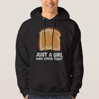 Gewoon een meisje dat van toast houdt hoodie