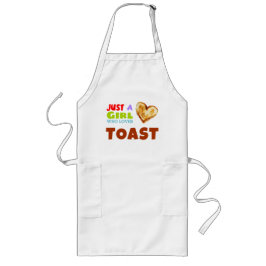 Gewoon een meisje dat van Toast houdt Lang Schort