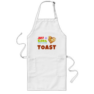 Gewoon een meisje dat van Toast houdt Lang Schort