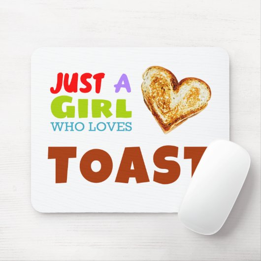 Gewoon een meisje dat van Toast houdt Muismat (Met muis)