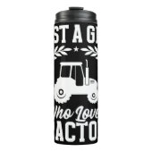 Gewoon een meisje dat van tractoren houdt thermosbeker (Voorkant)