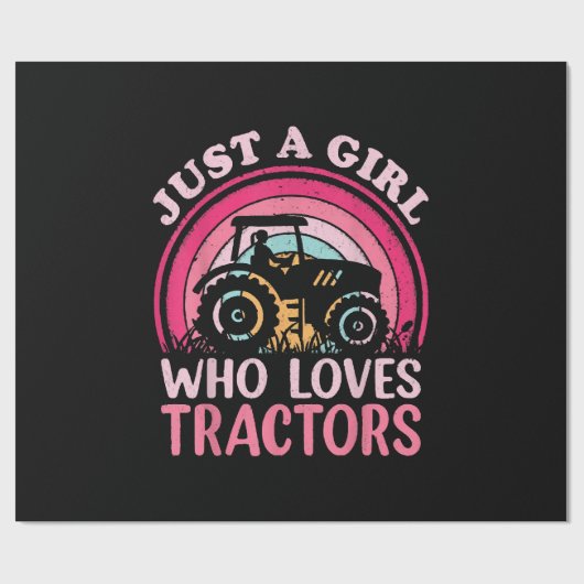 Gewoon Een Meisje Dat Van Tractors Houdt Cadeaupapier (Vlak)