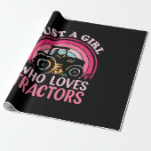 Gewoon Een Meisje Dat Van Tractors Houdt Cadeaupapier (Uitgerold)
