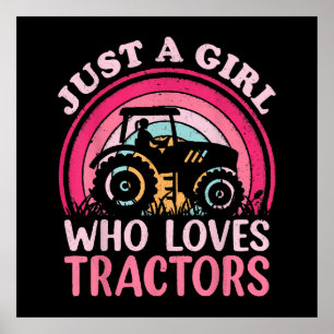 Gewoon Een Meisje Dat Van Tractors Houdt Poster