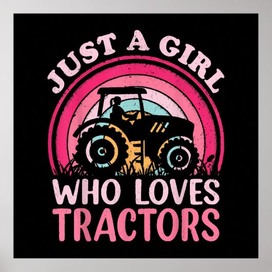 Gewoon Een Meisje Dat Van Tractors Houdt Poster (Voorkant)