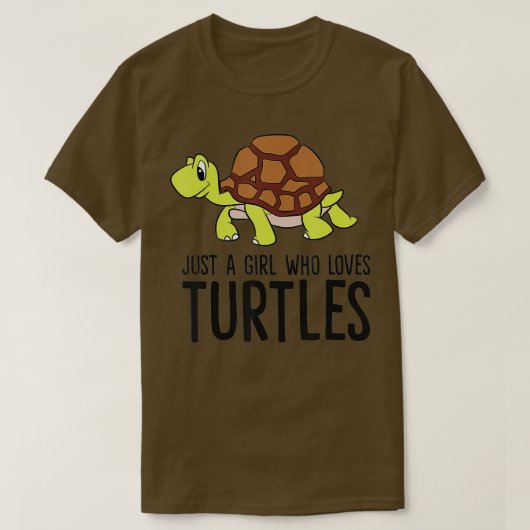 Gewoon een meisje dat van Turtles houdt (1) T-shirt (Design voorkant)