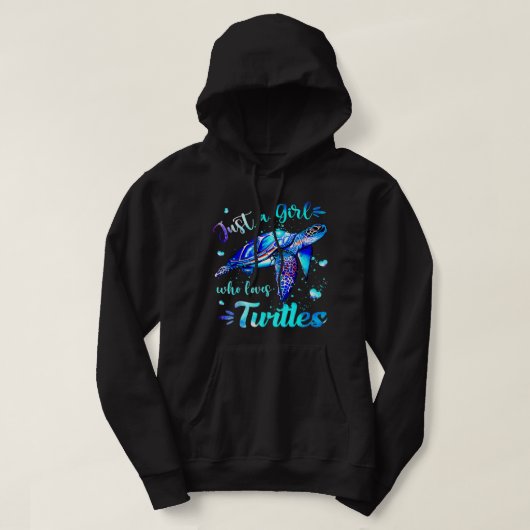 Gewoon een meisje dat van Turtles houdt, Tie Dye T Hoodie (Design voorkant)