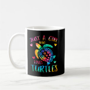 Gewoon een meisje dat van Turtles houdt, Tie Dye T Koffiemok