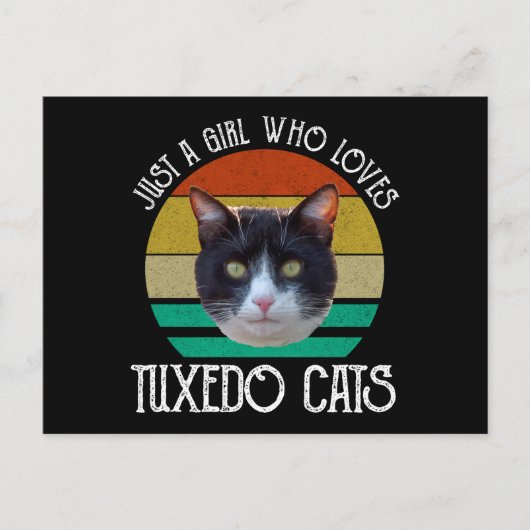 Gewoon een meisje dat van Tuxedo-katten houdt Briefkaart (Voorkant)