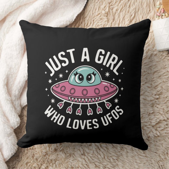 Gewoon een meisje dat van UFO's houdt  – Schattige Kussen (Deken)