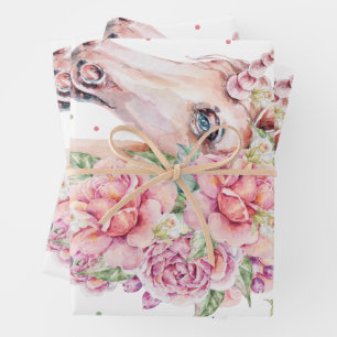 Gewoon een meisje dat van Unicorn houdt Inpakpapier Vel