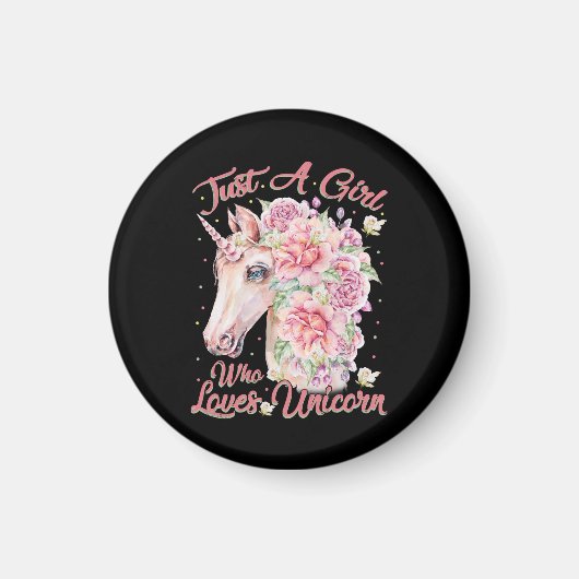 Gewoon een meisje dat van Unicorn houdt Magneet (Voorkant)