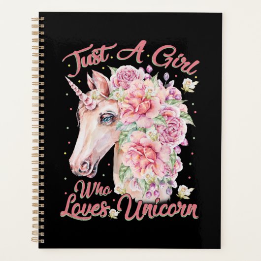 Gewoon een meisje dat van Unicorn houdt Planner (Voorkant)