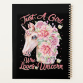 Gewoon een meisje dat van Unicorn houdt Planner (Achterkant)