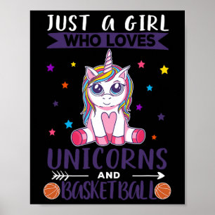 Gewoon een meisje dat van Unicorns houdt en van Ba Poster
