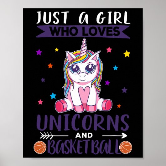 Gewoon een meisje dat van Unicorns houdt en van Ba Poster (Voorkant)