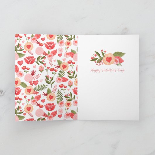 Gewoon een meisje dat van Valentijnsdag houdt Feestdagen Kaart (Binnen)