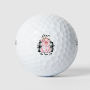 Gewoon een meisje dat van varkens houdt golfballen