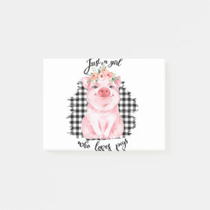 Gewoon een meisje dat van varkens houdt post-it® notes