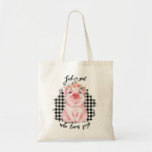 Gewoon een meisje dat van varkens houdt tote bag (Voorkant)