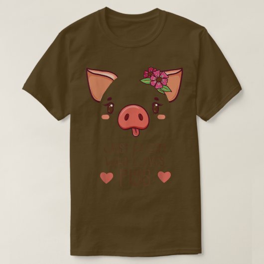 Gewoon een meisje dat van varkens houdt - Varkens  T-shirt (Design voorkant)