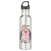 Gewoon een meisje dat van varkens houdt waterfles (Voorkant)