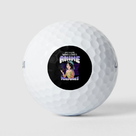 gewoon een meisje dat van videogames en anime houd golfballen (Voorkant)