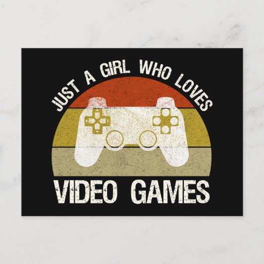 Gewoon Een Meisje Dat Van Videogames Houdt Briefkaart (Voorkant)