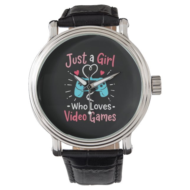 Gewoon een meisje dat van videogames houdt horloge (Voorkant)