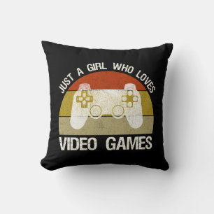 Gewoon Een Meisje Dat Van Videogames Houdt Kussen