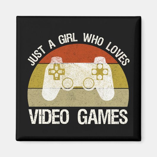 Gewoon een meisje dat van videogames houdt magneet (Voorkant)