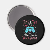 Gewoon een meisje dat van videogames houdt magneet (Voorkant / Achterkant)