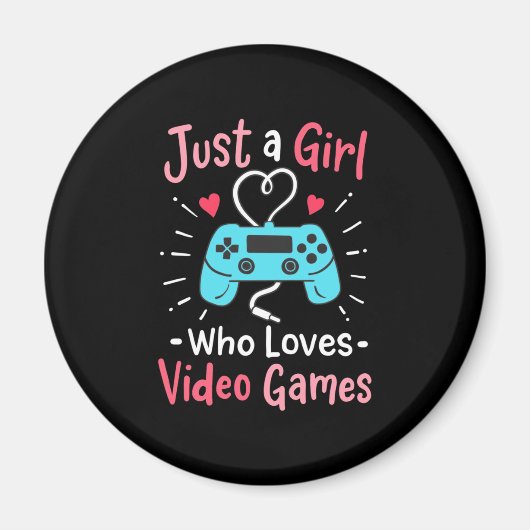 Gewoon een meisje dat van videogames houdt magneet (Voorkant)