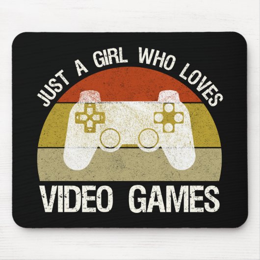 Gewoon een meisje dat van videogames houdt muismat (Voorkant)