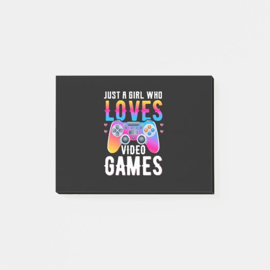 Gewoon een meisje dat van videogames houdt post-it® notes (Voorkant)