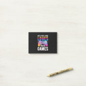 Gewoon een meisje dat van videogames houdt post-it® notes (Op bureau)