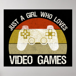 Gewoon Een Meisje Dat Van Videogames Houdt Poster
