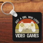 Gewoon een meisje dat van videogames houdt sleutelhanger (Voorkant)
