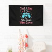 Gewoon een meisje dat van videogames houdt spandoek (Insitu)