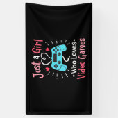 Gewoon een meisje dat van videogames houdt spandoek (Verticaal)