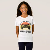 Gewoon Een Meisje Dat Van Videogames Houdt T-shirt (Voorkant volledig)