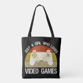Gewoon Een Meisje Dat Van Videogames Houdt Tote Bag (Achterkant)