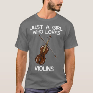 Gewoon een meisje dat van violen houdt t-shirt