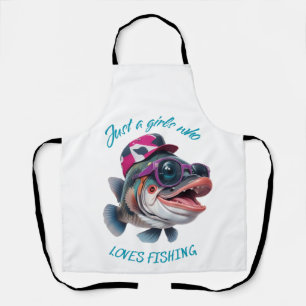 Gewoon een meisje dat van vissen houdt schort
